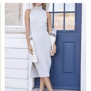 Daily Practice by Anthropologie Slim Knit Midi Dress Grey Medium